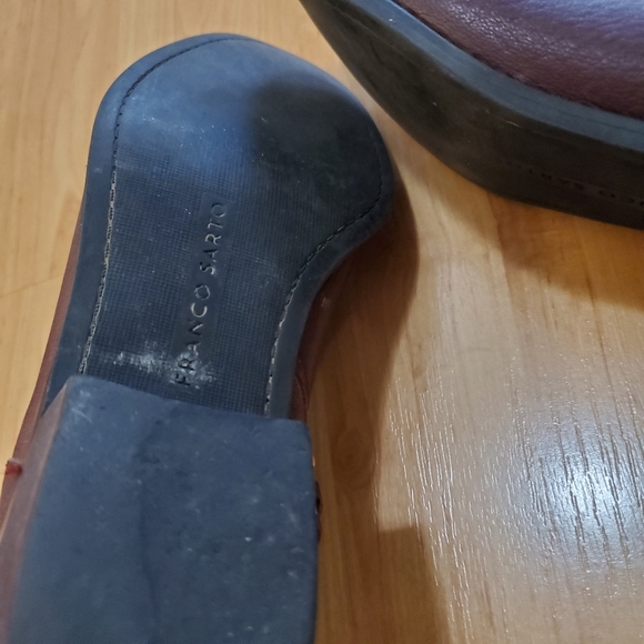 Franco Sarto Leather Ankle Boots Maroon Size 8 - Picture 7 of 9